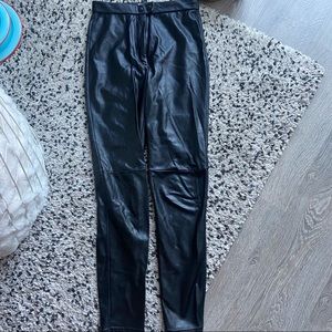Women's Black Leather Pants